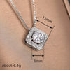 Necklace Copper Geometric Electroplating Mixed Gem Inlay Women's Box Chain