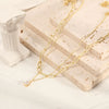 Necklace Copper Geometric Electroplating Women's Light Luxury Minimalist Stacked Multi Layer Water Drop Clavicle Chain