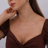 Necklace Copper Geometric Electroplating Women's Light Luxury Minimalist Stacked Multi Layer Water Drop Clavicle Chain