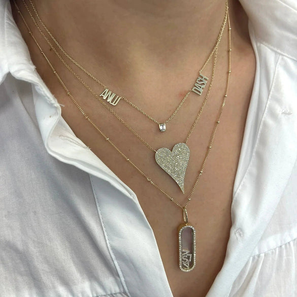 Necklace Copper Geometric Heart Shape Electroplated