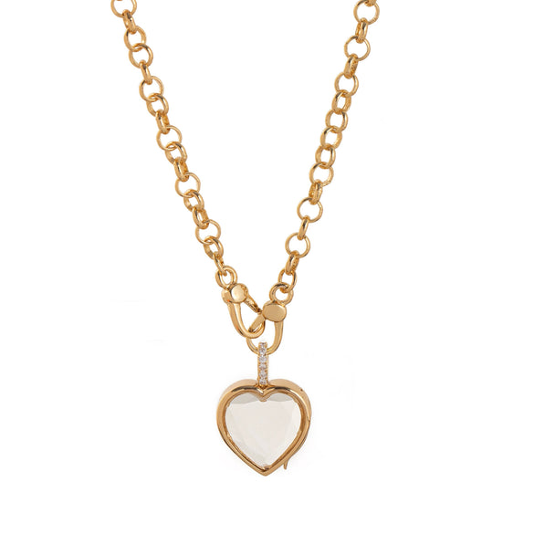 Necklace Copper Geometric Heart Shape Electroplated