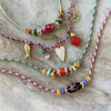 Necklace Copper Geometric Letters Numbers Text Oil Dripping Retro Style