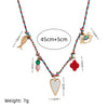 Necklace Copper Geometric Letters Numbers Text Oil Dripping Retro Style