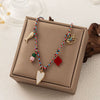 Necklace Copper Geometric Letters Numbers Text Oil Dripping Retro Style