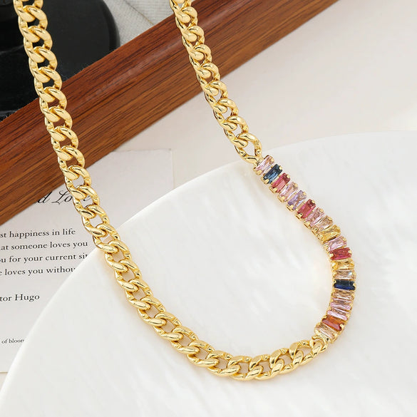 Necklace Copper Geometric Light Luxury Style Electroplating Women's