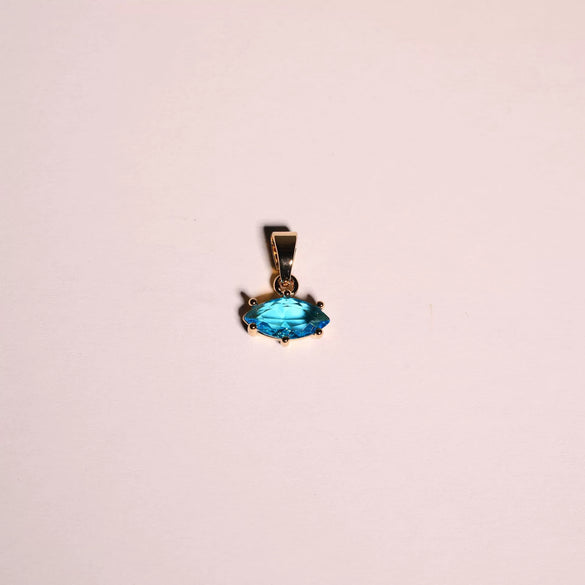 Necklace Copper Geometric Marquise Pendant Electroplating Ochain Twelve Birthstone
