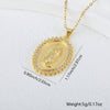 Necklace Copper Geometric Micro Inlay Gold Plated Pendant Lip Chain