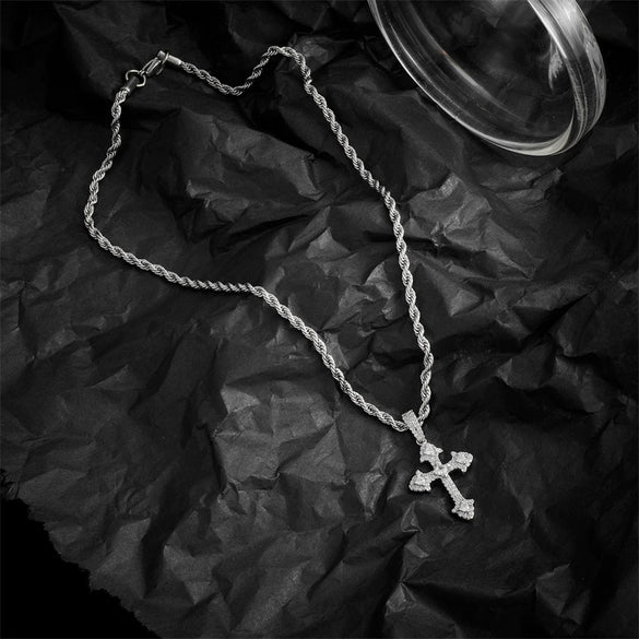 Necklace Copper Geometric Mixed Gem Inlay Electroplating Twist Chain