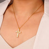 Necklace Copper Geometric Mixed Gemstone Setting Electroplated Titanium Steel