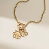 Necklace Copper Geometric Style Set With Diamonds Pendant For Women