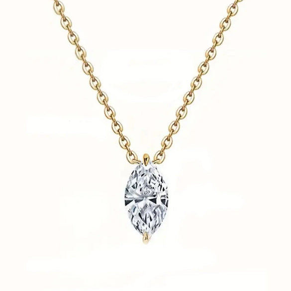 Necklace Copper Geometric Zirconia Mixed Gemstone Setting O Word Chain