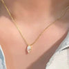 Necklace Copper Geometric Zirconia Mixed Gemstone Setting O Word Chain