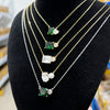 Necklace Copper Geometric Zirconia O Word Chain
