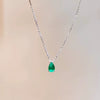 Necklace Copper Geometric Zirconia O Word Chain