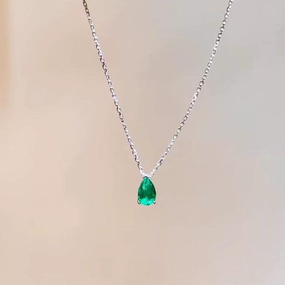 Necklace Copper Geometric Zirconia O Word Chain