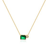 Necklace Copper Geometric Zirconia O Word Chain