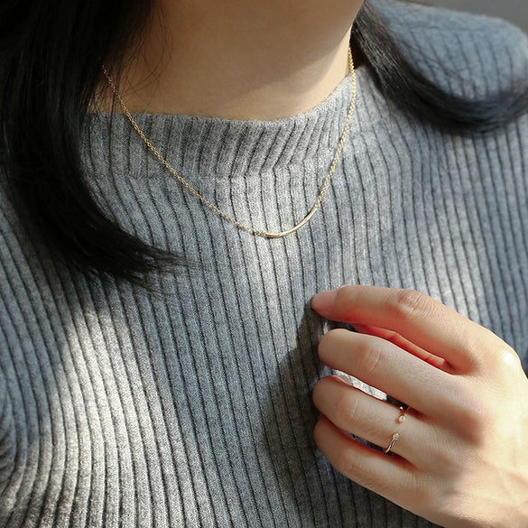 Necklace Copper Gold Plated Geometric Smiley Face Cross Chain