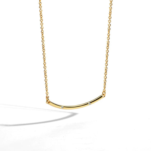 Necklace Copper Gold Plated Geometric Smiley Face Cross Chain