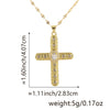 Necklace Copper Gold Plated Micro Inlay Color Zircon Geometric Cross Pendant Creative Fashion