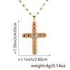 Necklace Copper Gold Plated Micro Inlay Color Zircon Geometric Cross Pendant Creative Fashion