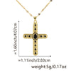 Necklace Copper Gold Plated Micro Inlay Color Zircon Geometric Cross Pendant Creative Fashion