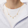 Necklace Copper Heart Butterfly Bow Set With Diamonds Simple Cute Style