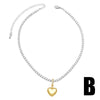Necklace Copper Heart Shape Gold Plated Electroplating Design