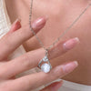 Necklace Copper Heart Shape With Diamonds Ins Style Light Luxury Niche Design For Women