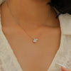 Necklace Copper Heart Shape With Diamonds Ins Style Light Luxury Niche Design For Women