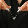 Necklace Copper Heart Shape With Diamonds Ins Style Light Luxury Niche Design For Women