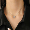 Necklace Copper Heart Shape With Diamonds Ins Style Light Luxury Niche Design For Women