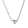 Necklace Copper Heart Shape With Diamonds Ins Style Light Luxury Niche Design For Women