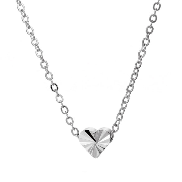 Necklace Copper Heart Shape With Diamonds Ins Style Light Luxury Niche Design For Women