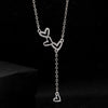 Necklace Copper Heart Shape With Diamonds Ins Style Light Luxury Niche Design For Women