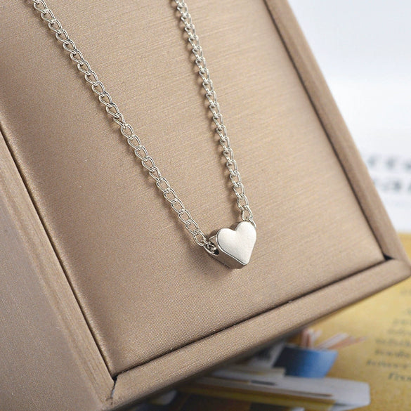 Necklace Copper Heart Shape With Diamonds Ins Style Light Luxury Niche Design For Women