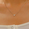 Necklace Copper Heart Shape With Diamonds Ins Style Light Luxury Niche Design For Women