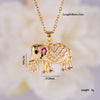 Necklace Copper Inlaid Mixed Gemstone Animal Zodiac Electroplated O Chain