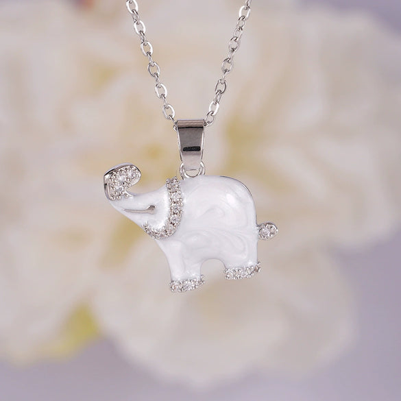 Necklace Copper Inlaid Mixed Gemstone Animal Zodiac Electroplated O Chain