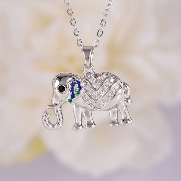 Necklace Copper Inlaid Mixed Gemstone Animal Zodiac Electroplated O Chain