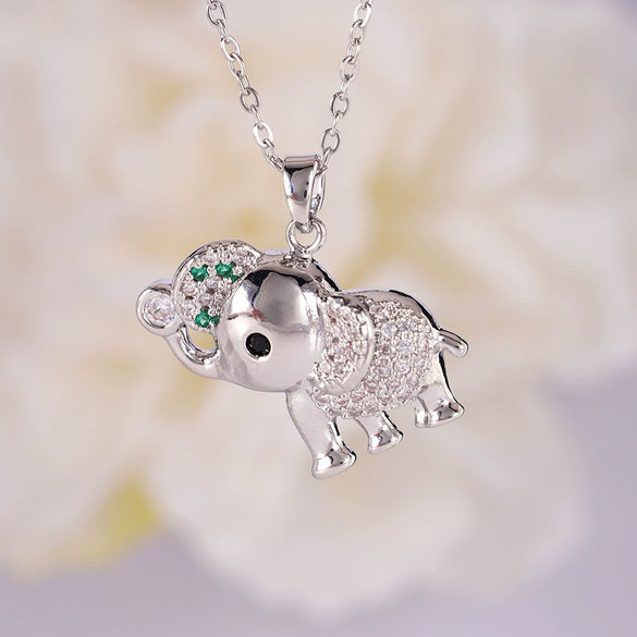 Necklace Copper Inlaid Mixed Gemstone Animal Zodiac Electroplated O Chain