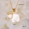 Necklace Copper Inlaid Mixed Gemstone Animal Zodiac Electroplated O Chain