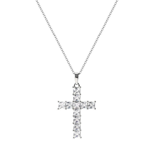 Necklace Copper Inlaid Zircon Geometric Fashion Style
