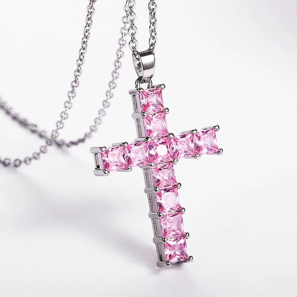Necklace Copper Inlaid Zircon Geometric Fashion Style