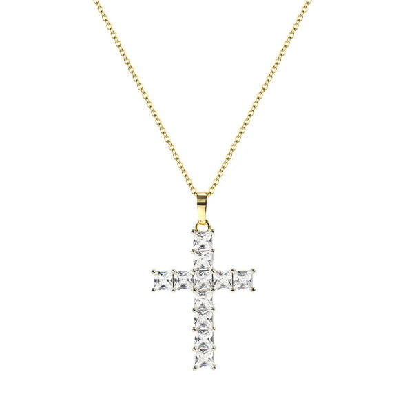 Necklace Copper Inlaid Zircon Geometric Fashion Style