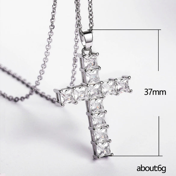 Necklace Copper Inlaid Zircon Geometric Fashion Style
