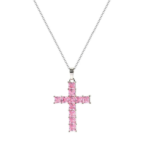 Necklace Copper Inlaid Zircon Geometric Fashion Style