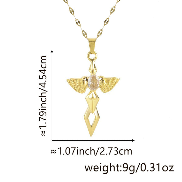 Necklace Copper Inlaid Zircon Geometric Style Diamond Jewelry