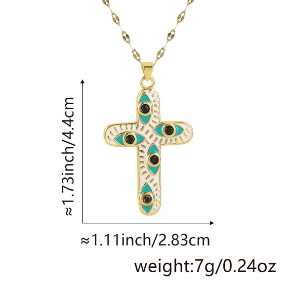 Necklace Copper Inlaid Zircon Geometric Style Diamond Jewelry