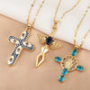 Necklace Copper Inlaid Zircon Geometric Style Diamond Jewelry
