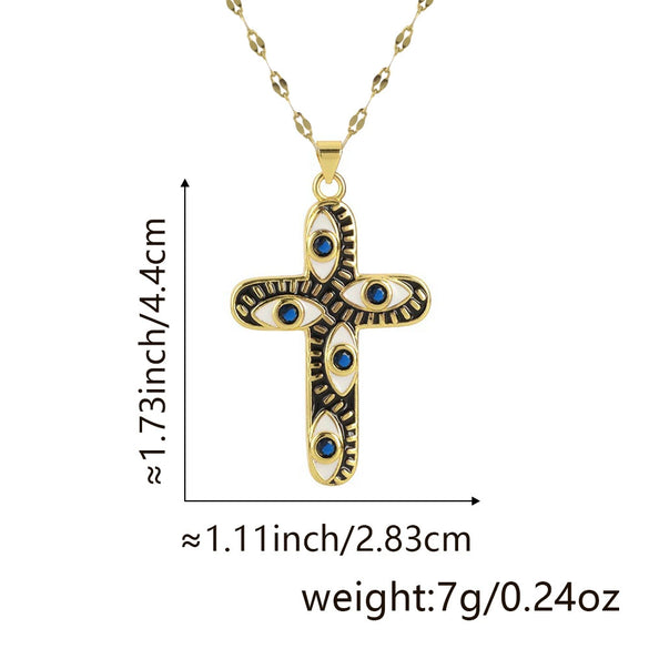 Necklace Copper Inlaid Zircon Geometric Style Diamond Jewelry